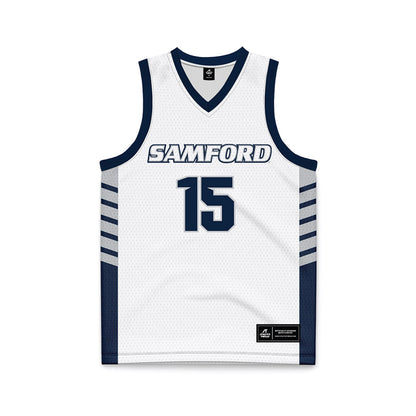 Samford - NCAA Men's Basketball : Grayson Walters - 2024 White Basketball Jersey