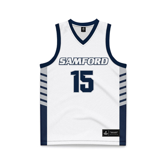 Samford - NCAA Men's Basketball : Grayson Walters - 2024 White Basketball Jersey