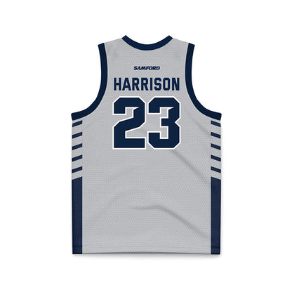 Samford - NCAA Men's Basketball : Caleb Harrison - 2024 Grey Basketball Jersey-1