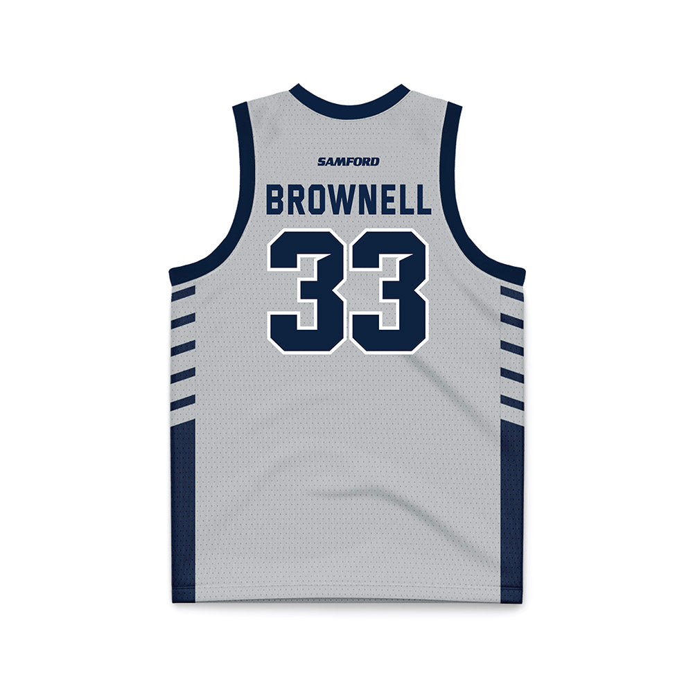 Samford - NCAA Men's Basketball : Jaden Brownell - 2024 Grey Basketball Jersey-1