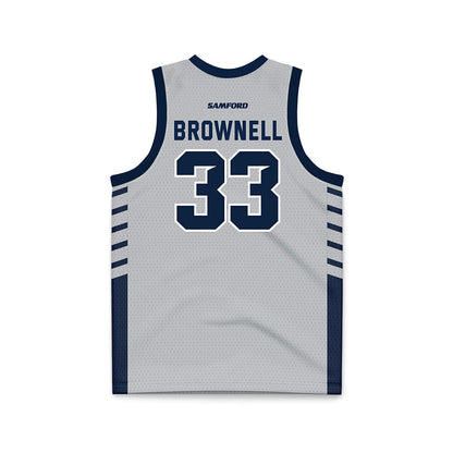 Samford - NCAA Men's Basketball : Jaden Brownell - 2024 Grey Basketball Jersey-1