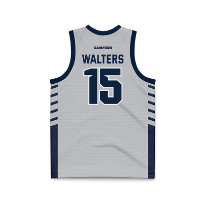 Samford - NCAA Men's Basketball : Grayson Walters - 2024 Grey Basketball Jersey-1