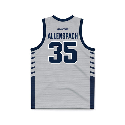 Samford - NCAA Men's Basketball : Riley Allenspach - 2024 Grey Basketball Jersey-1