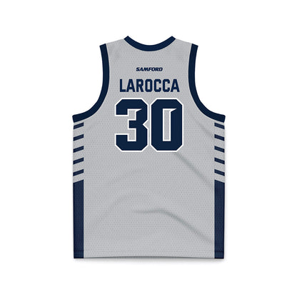 Samford - NCAA Men's Basketball : Owen LaRocca - 2024 Grey Basketball Jersey-1