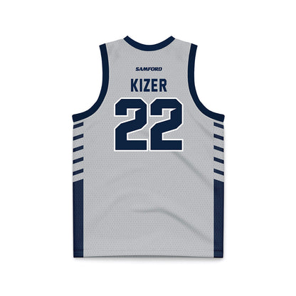 Samford - NCAA Men's Basketball : Thomas Kizer - 2024 Grey Basketball Jersey-1