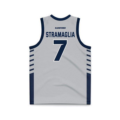 Samford - NCAA Men's Basketball : Paul Stramaglia - 2024 Grey Basketball Jersey-1