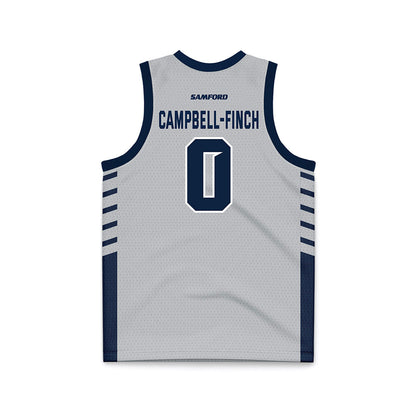 Samford - NCAA Men's Basketball : Isaiah Campbell-Finch - 2024 Grey Basketball Jersey-1