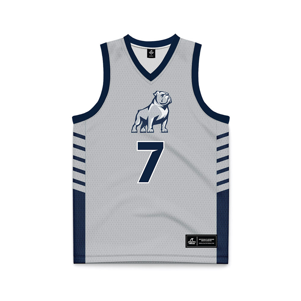 Samford - NCAA Men's Basketball : Paul Stramaglia - 2024 Grey Basketball Jersey-0