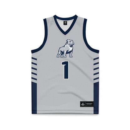 Samford - NCAA Men's Basketball : Joshua Holloway - 2024 Grey Basketball Jersey-0