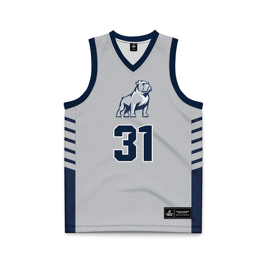 Samford - NCAA Men's Basketball : Joshua Hughes - 2024 Grey Basketball Jersey-0