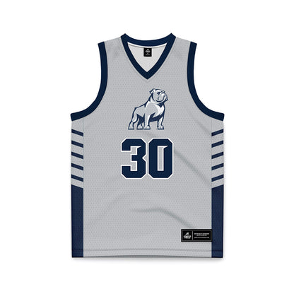 Samford - NCAA Men's Basketball : Owen LaRocca - 2024 Grey Basketball Jersey-0