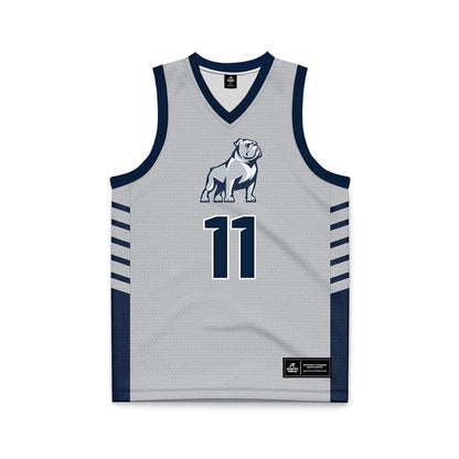 Samford - NCAA Men's Basketball : Cooper Davenport - 2024 Grey Basketball Jersey-0