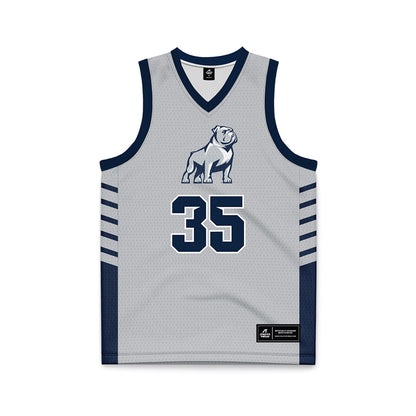 Samford - NCAA Men's Basketball : Riley Allenspach - 2024 Grey Basketball Jersey-0