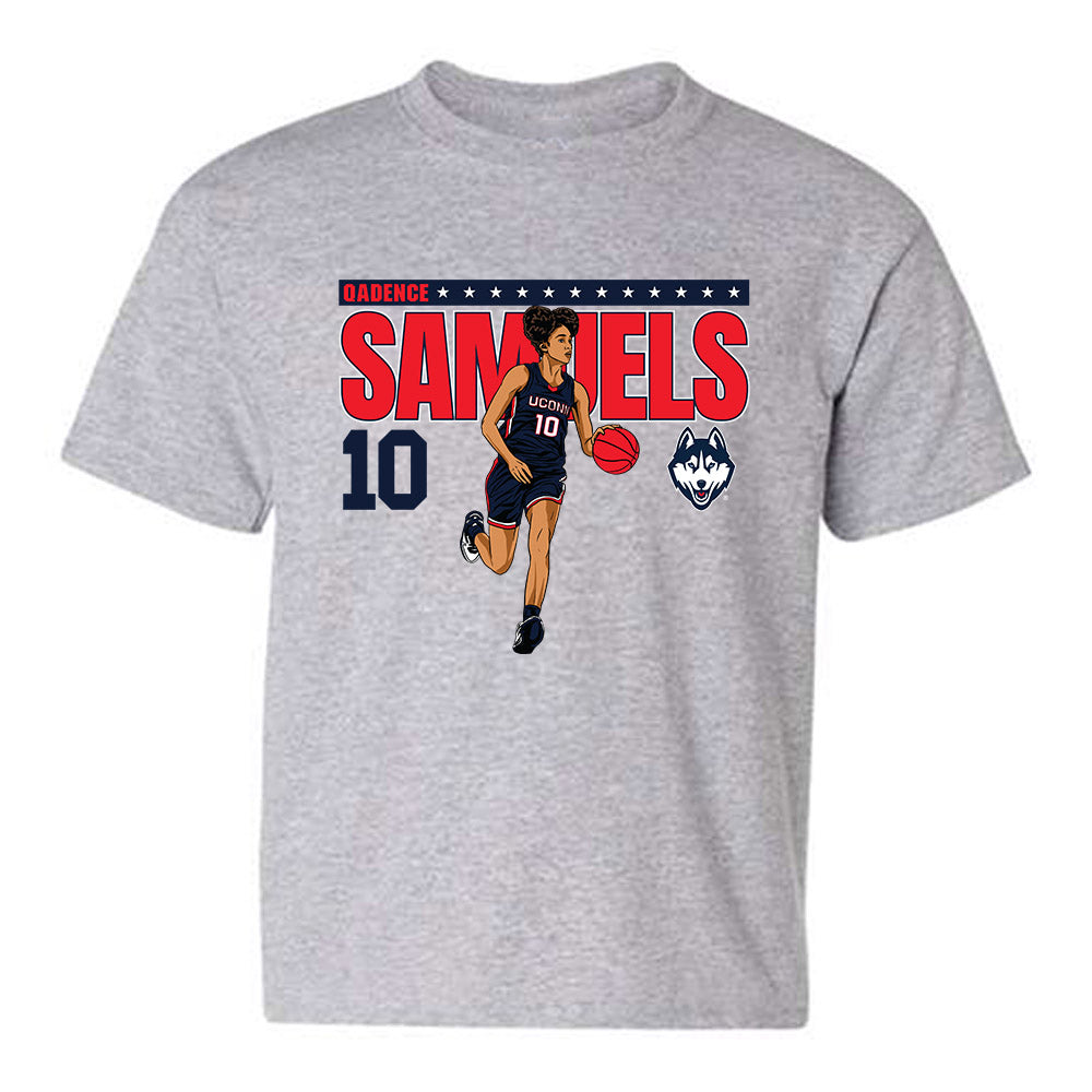 UConn - NCAA Women's Basketball : Qadence Samuels - Youth T-Shirt-0