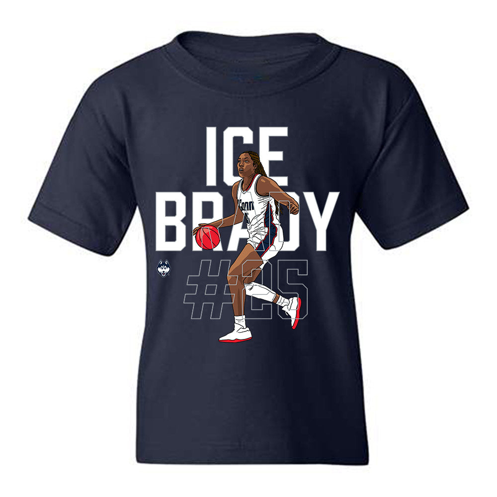 UConn - NCAA Women's Basketball : Ice Brady - Youth T-Shirt-0