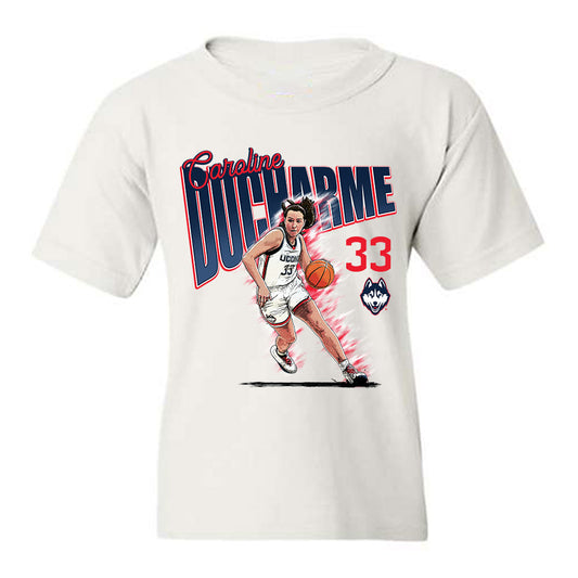UConn - NCAA Women's Basketball : Caroline Ducharme - Caricature Youth T-Shirt-0