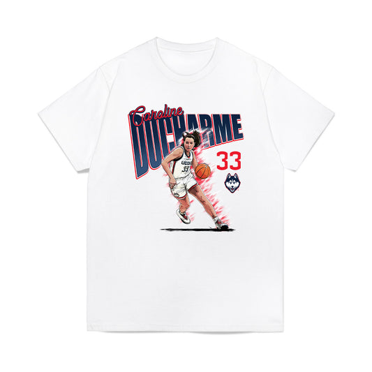 UConn - NCAA Women's Basketball : Caroline Ducharme - Caricature Premium T-Shirt-0