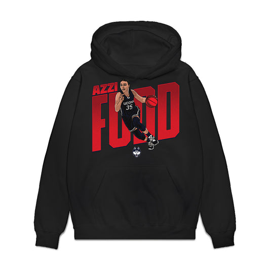 UConn - NCAA Women's Basketball : Azzi Fudd - Caricature Premium Hooded Sweatshirt-0