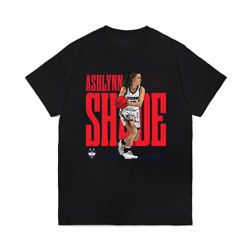 UConn - NCAA Women's Basketball : Ashlynn Shade - Caricature Premium T-Shirt-0