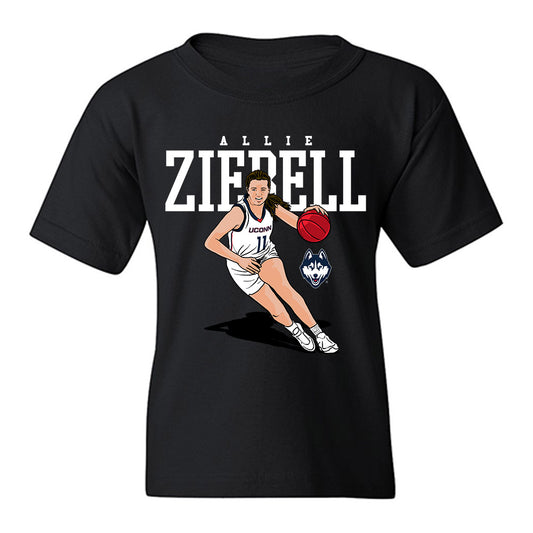 UConn - NCAA Women's Basketball : Allie Ziebell - Youth T-Shirt-0