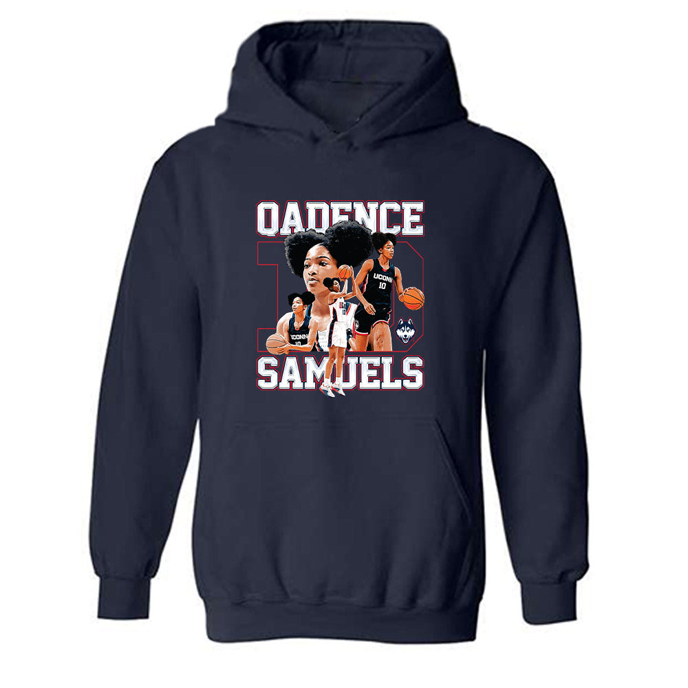 UConn - NCAA Women's Basketball : Qadence Samuels - Hooded Sweatshirt-0