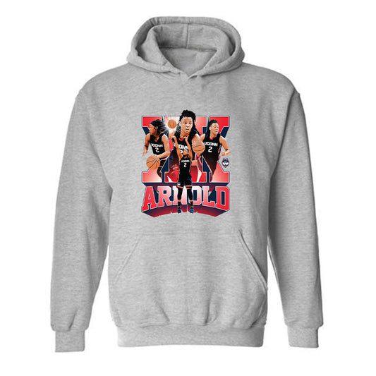 UConn - NCAA Women's Basketball : Kamorea Arnold - Player Collage Hooded Sweatshirt-0