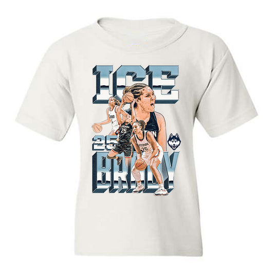 UConn - NCAA Women's Basketball : Ice Brady - Collage Youth T-Shirt-0