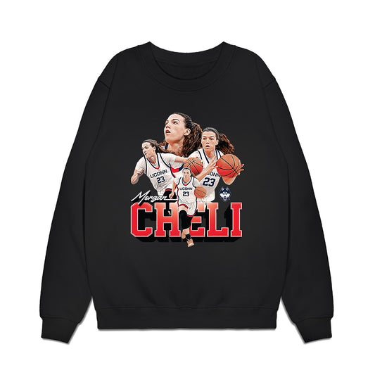 UConn - NCAA Women's Basketball : Morgan Cheli - Collage Premium Crewneck Sweatshirt-0