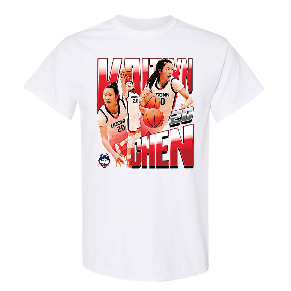 UConn - NCAA Women's Basketball : Kaitlyn Chen - Player Collage T-Shirt-0