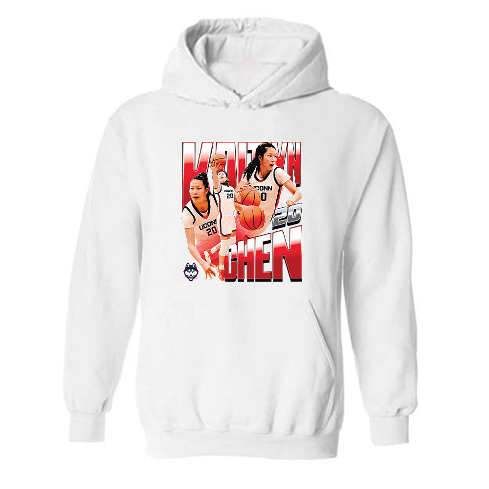 UConn - NCAA Women's Basketball : Kaitlyn Chen - Player Collage Hooded Sweatshirt-0