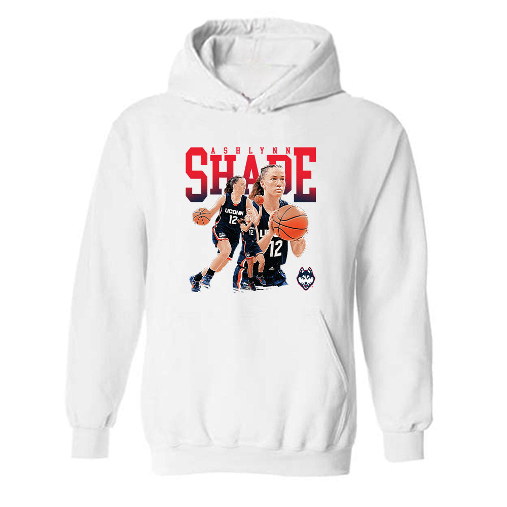 UConn - NCAA Women's Basketball : Ashlynn Shade - Player Collage Hooded Sweatshirt-0