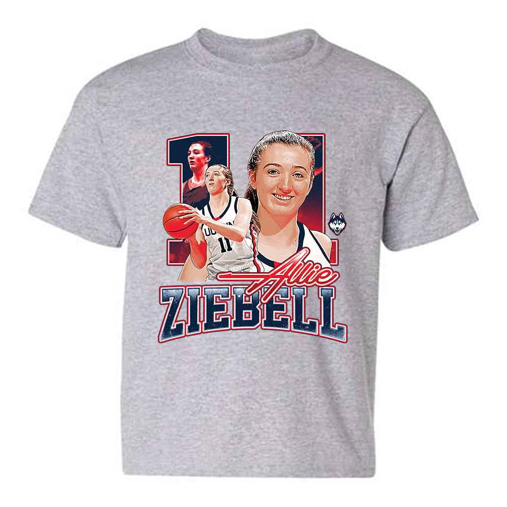 UConn - NCAA Women's Basketball : Allie Ziebell - Youth T-Shirt-0