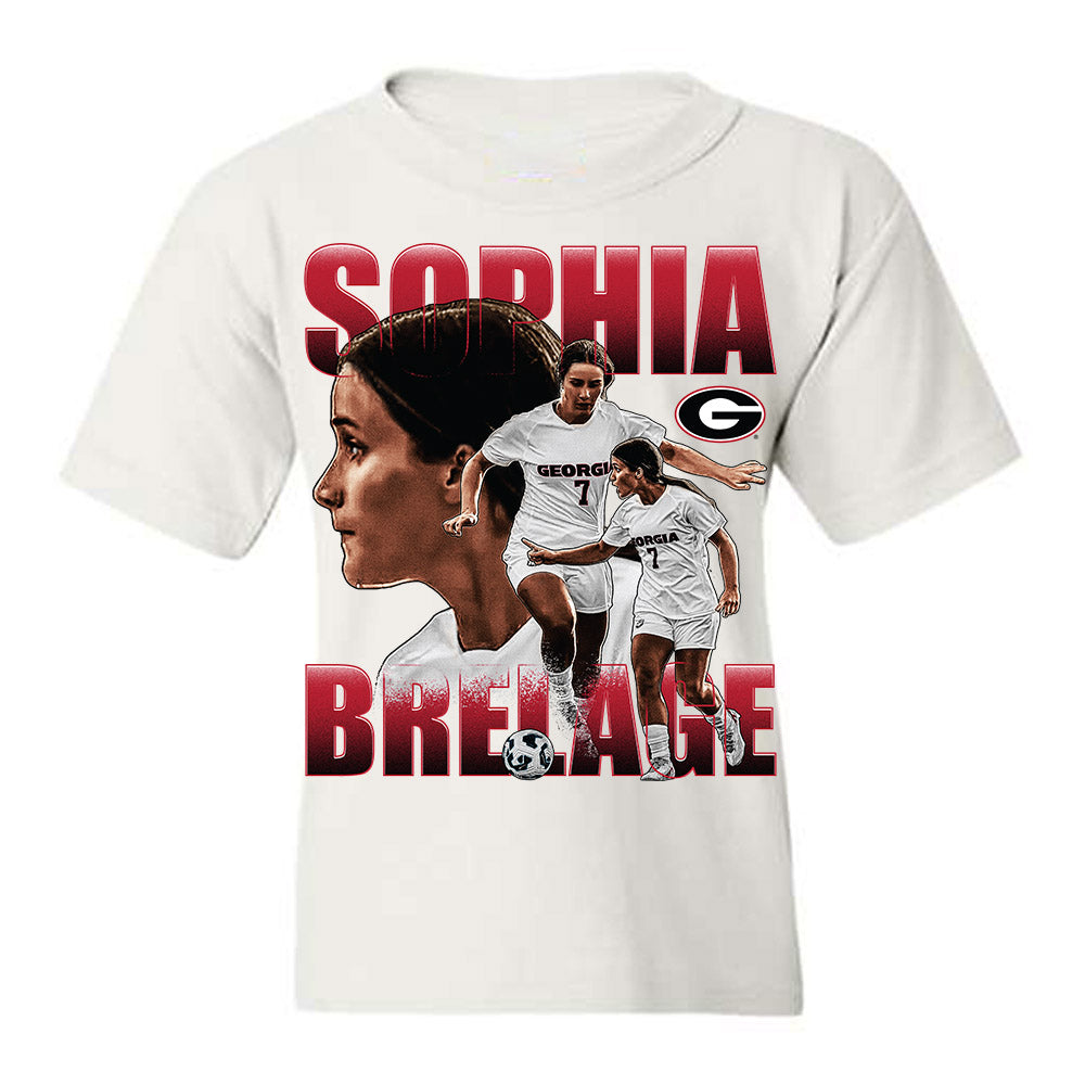 Georgia - NCAA Women's Soccer : Sophia Brelage - Player Collage Youth T-Shirt-0