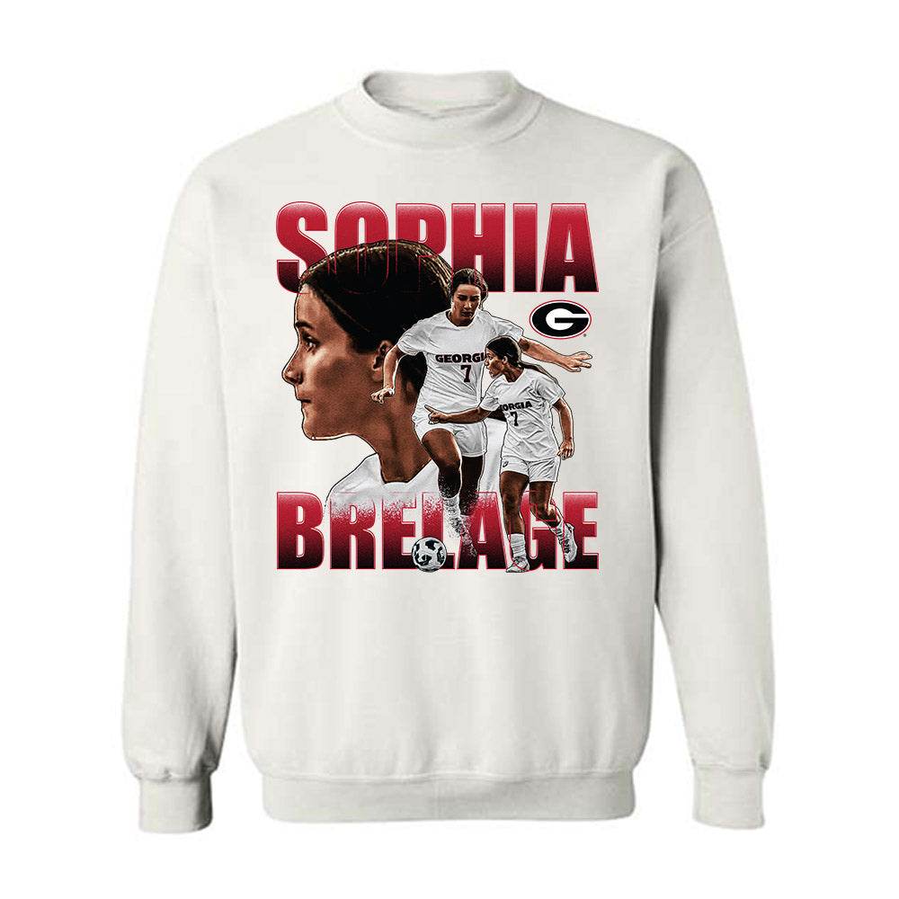 Georgia - NCAA Women's Soccer : Sophia Brelage - Player Collage Crewneck Sweatshirt-0