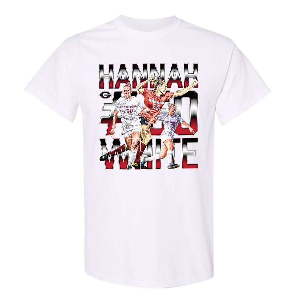 Georgia - NCAA Women's Soccer : Hannah White - Player Collage T-Shirt-0