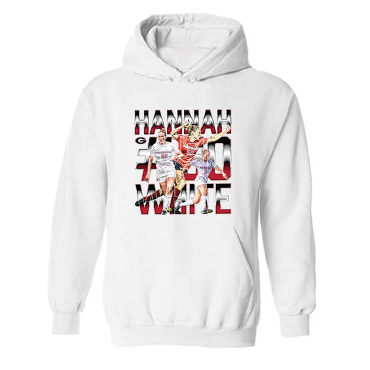 Georgia - NCAA Women's Soccer : Hannah White - Player Collage Hooded Sweatshirt-0