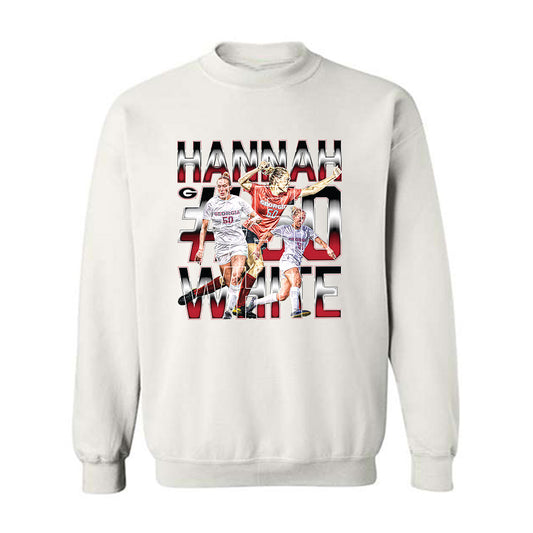 Georgia - NCAA Women's Soccer : Hannah White - Player Collage Crewneck Sweatshirt-0