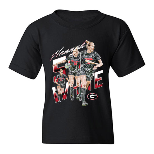 Georgia - NCAA Women's Soccer : Hannah White - Player Collage Youth T-Shirt-0