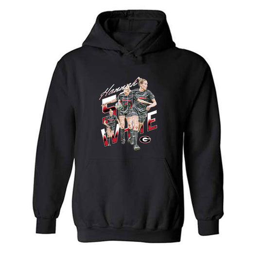 Georgia - NCAA Women's Soccer : Hannah White - Player Collage Hooded Sweatshirt-0