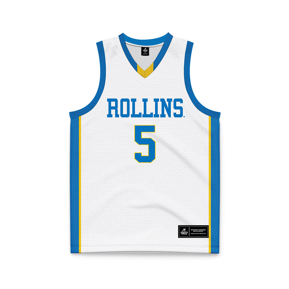 Rollins - NCAA Women's Basketball : Ellie Thompson - White Basketball Jersey-0