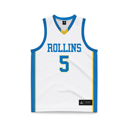 Rollins - NCAA Women's Basketball : Ellie Thompson - White Basketball Jersey-0