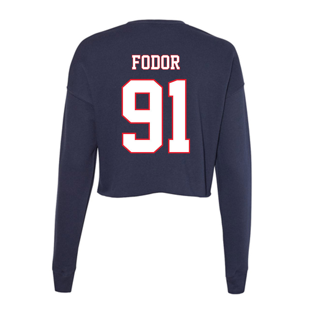 UConn - NCAA Football : Brady Fodor - Women's Cropped Crew Fleece-1