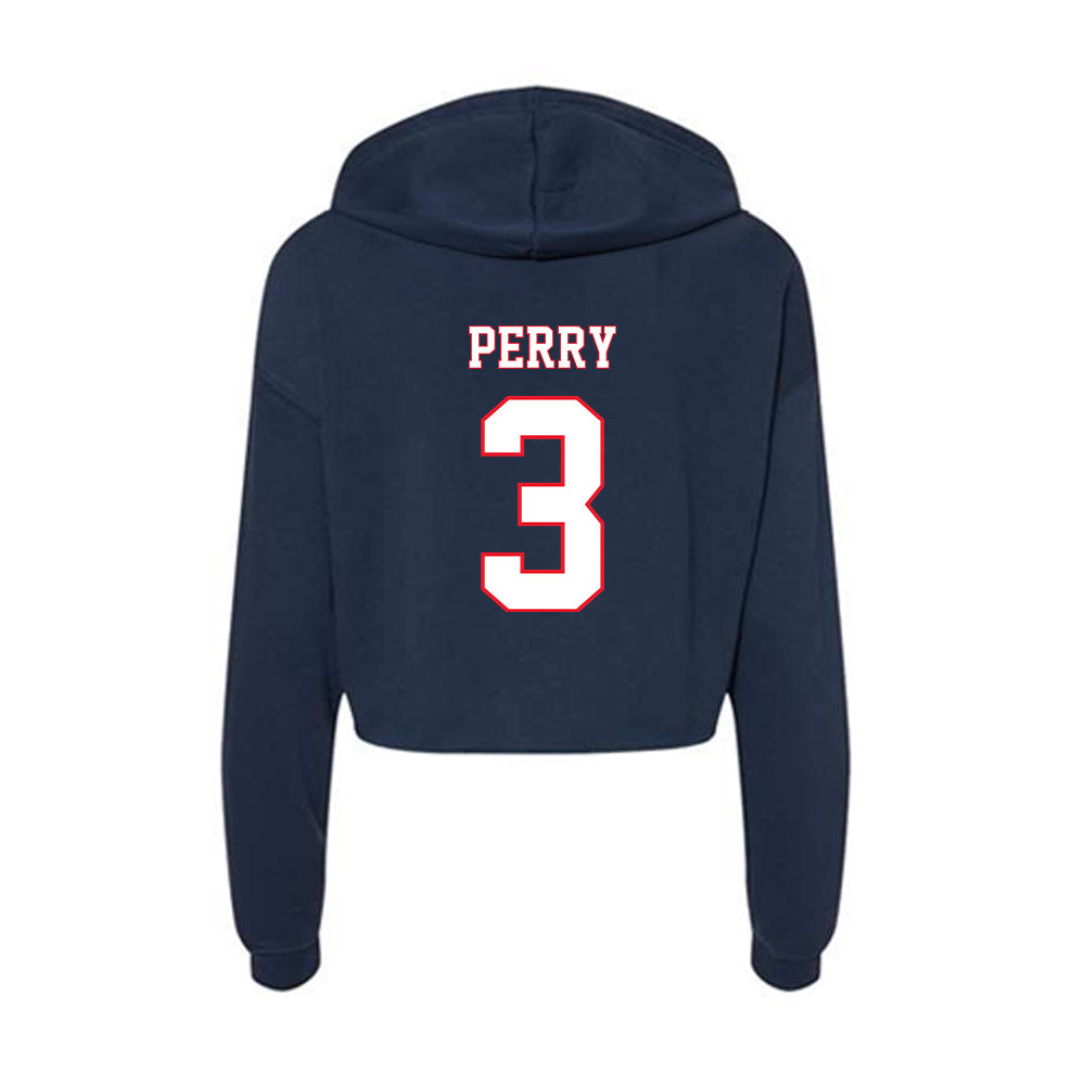 UConn - NCAA Women's Volleyball : Jessica Perry - Women's Crop Fleece Hoodie-1