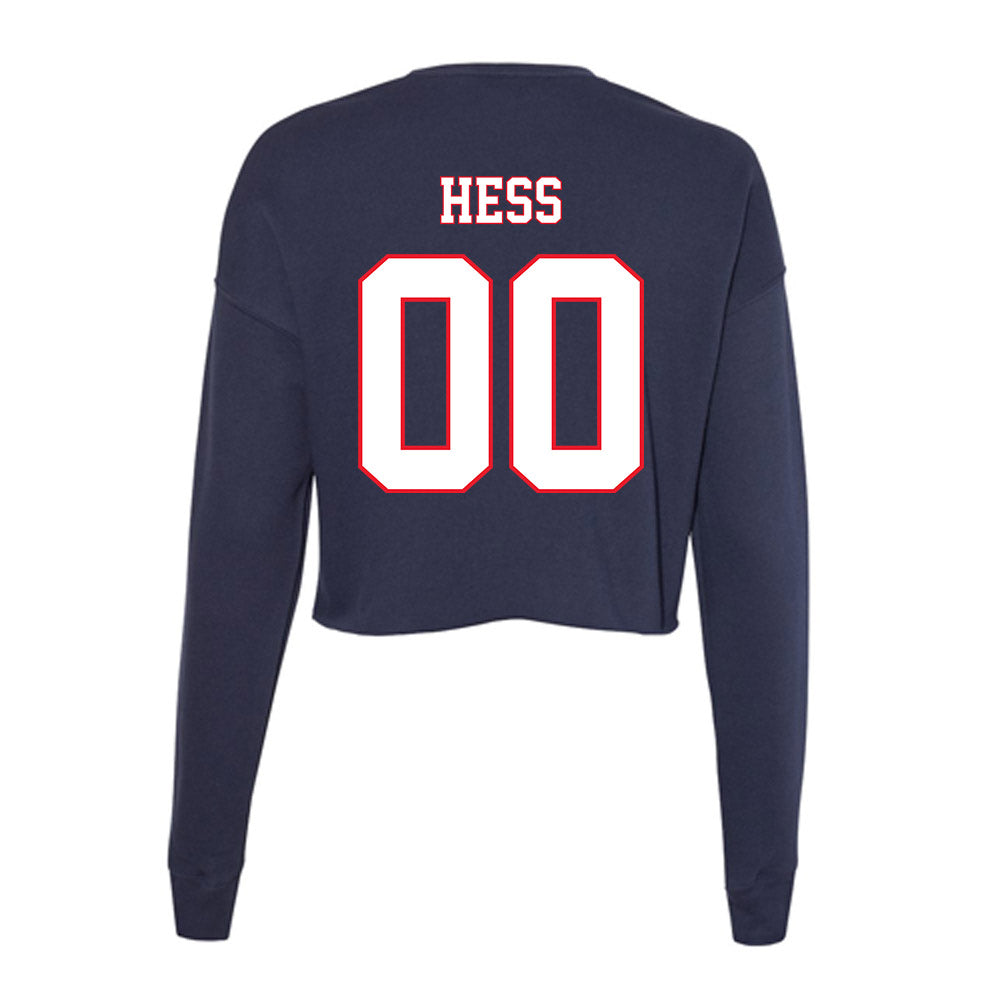 UConn - NCAA Men's Soccer : Justin Hess - Women's Cropped Crew Fleece-1