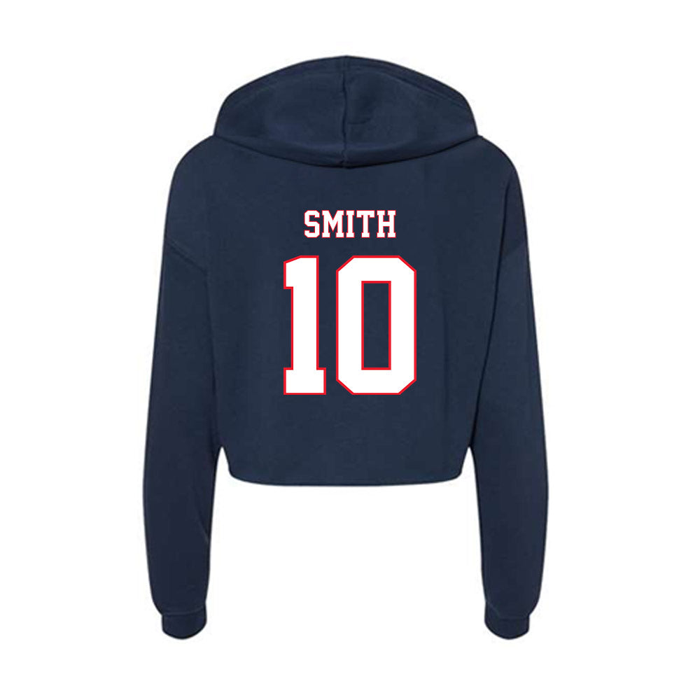 UConn - NCAA Football : Caleb Smith - Women's Crop Fleece Hoodie-1