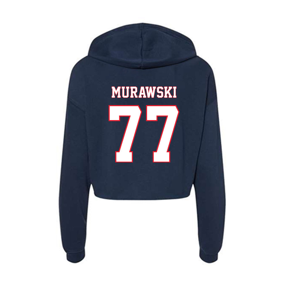 UConn - NCAA Football : Benjamin Murawski - Women's Crop Fleece Hoodie-1