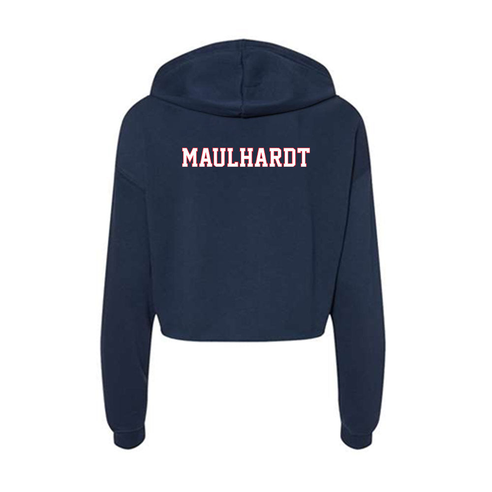 UConn - NCAA Men's Track & Field : Wyatt Maulhardt - Women's Crop Fleece Hoodie-1