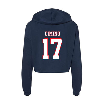 UConn - NCAA Women's Lacrosse : Ava Cimino - Women's Crop Fleece Hoodie-1