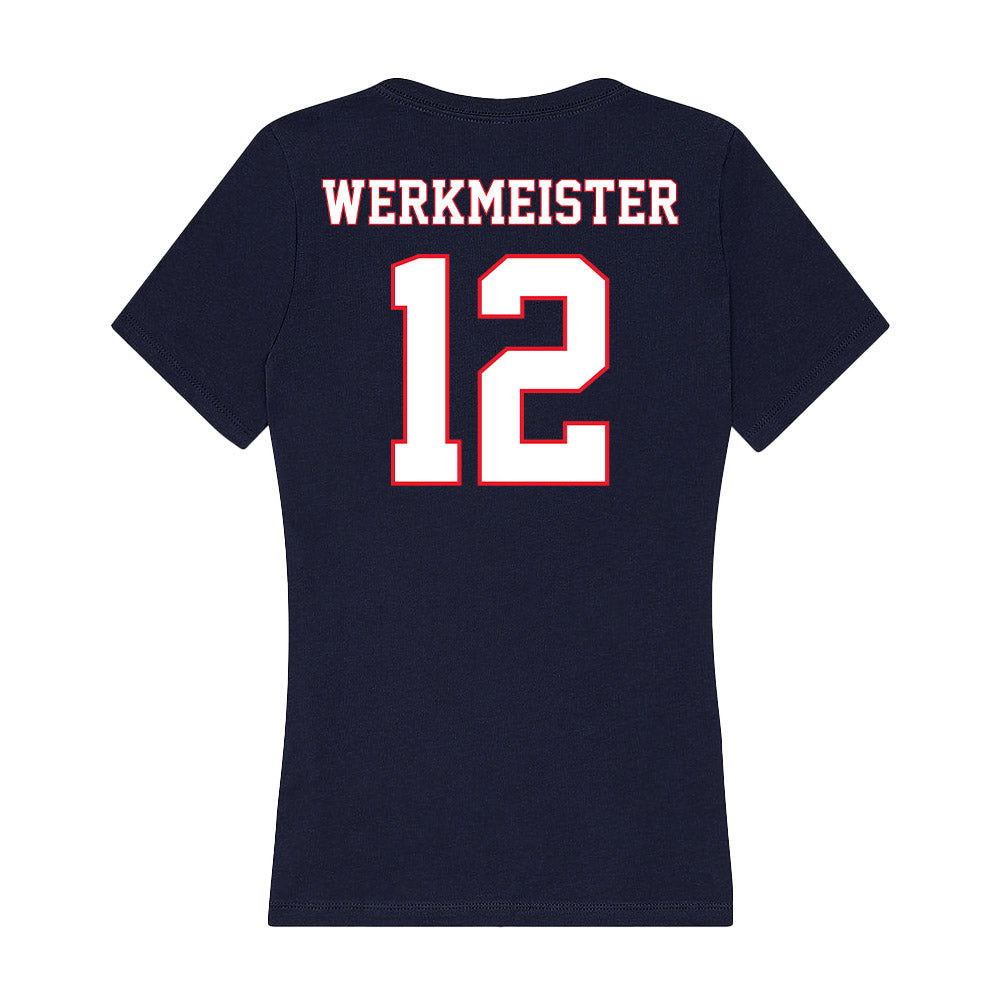 UConn - NCAA Women's Volleyball : Emma Werkmeister - Women's V-Neck T-Shirt-1