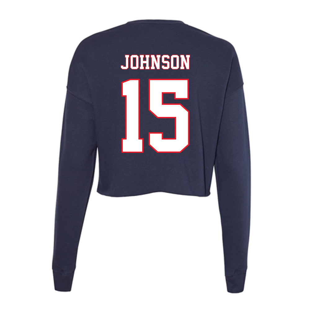 UConn - NCAA Women's Soccer : Anaya Johnson - Women's Cropped Crew Fleece-1